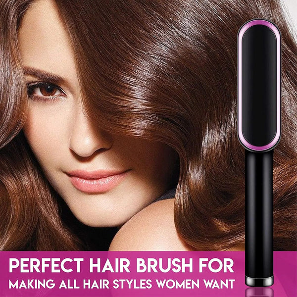 Hair Straightener Ceramic Heated Hair Brush